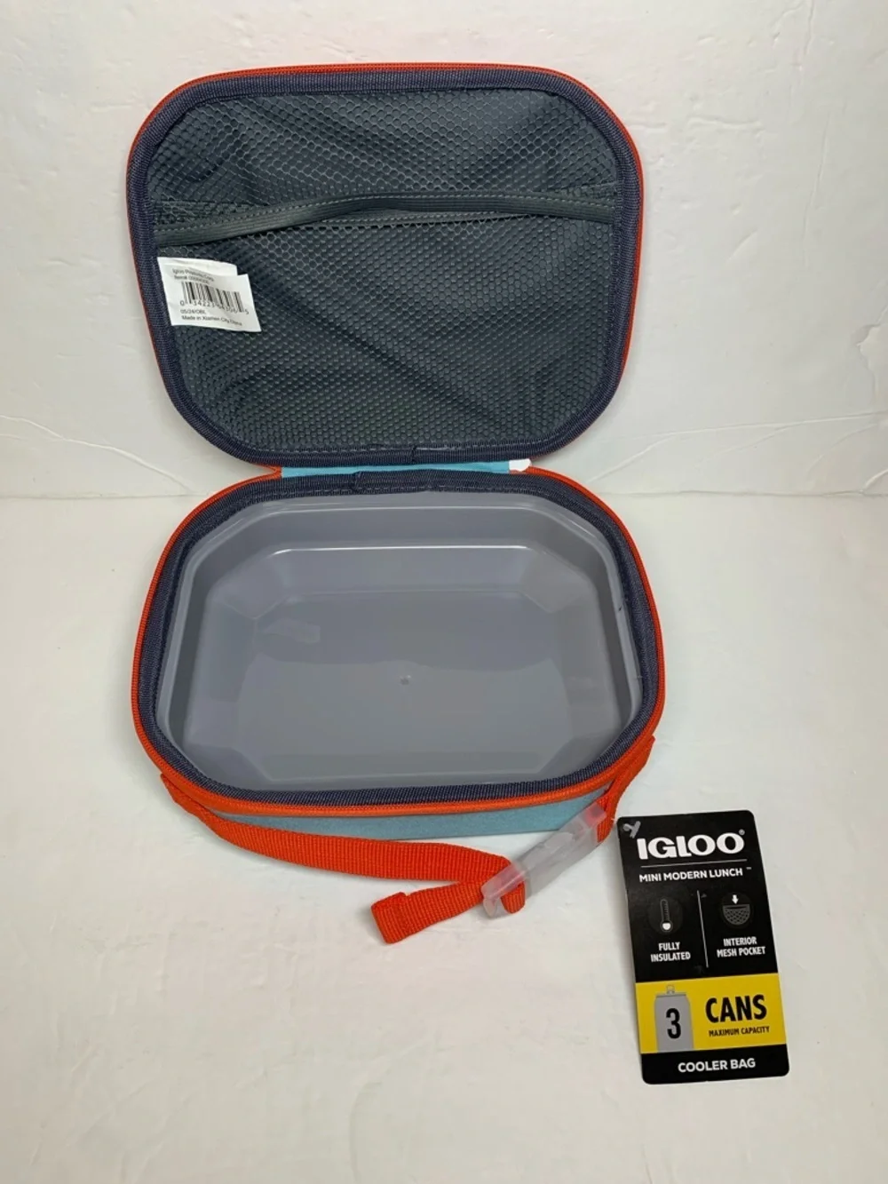 Igloo Hard Liner Storage Lunchbox Bag  6 Cans Checker Blue NWT
